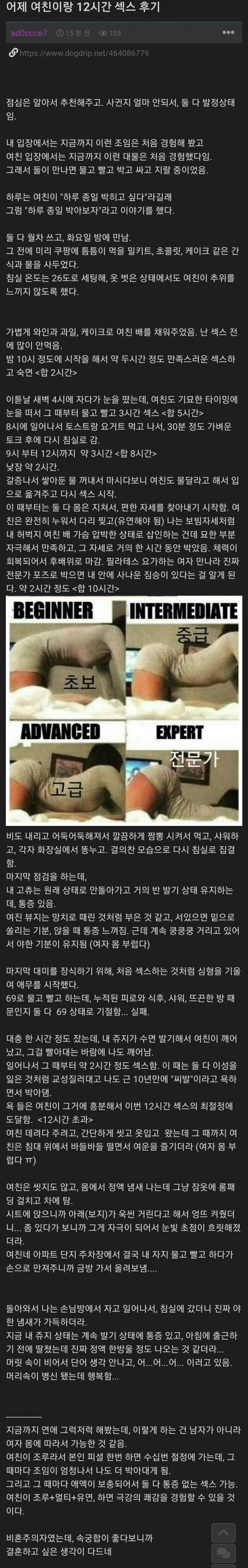 19) 여친과 12시간 XX한 야붕이