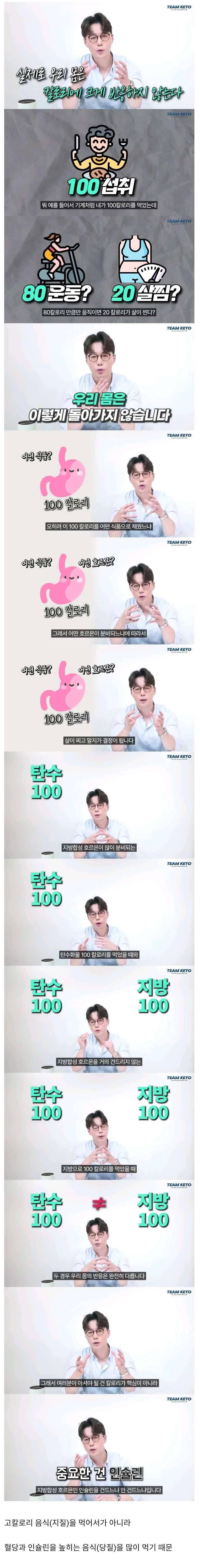 우리 몸이 살이 찌는 원리