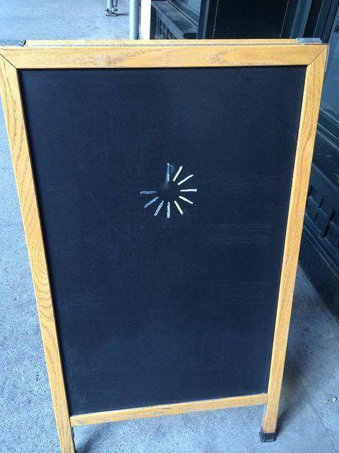 어느 가게의 대기 표지판