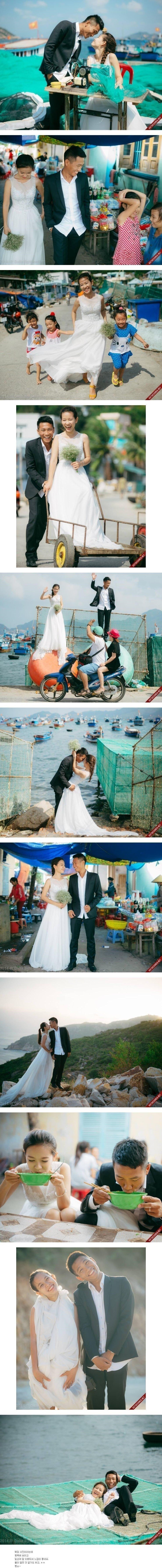 평범한 베트남 신혼부부의 웨딩촬영현장