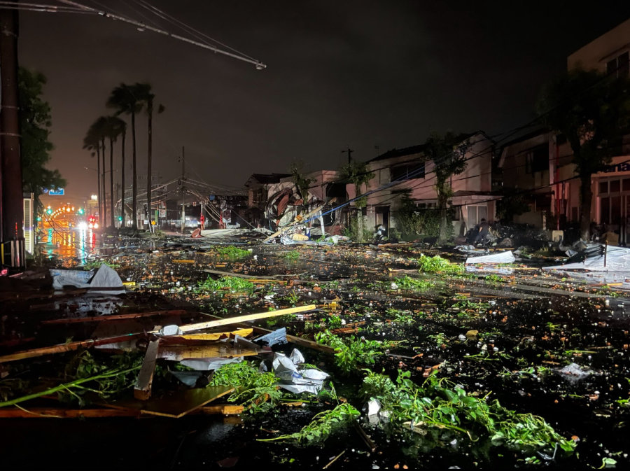 태풍 산산 가고시마 피해 상황