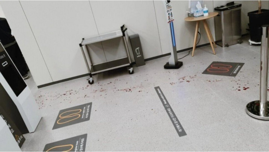 약혐) 삼성 서비스센터 흉기 난동범 검거되는 모습