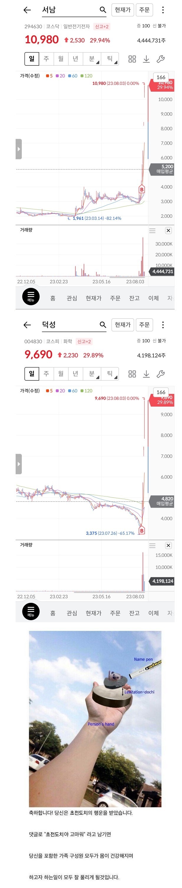 오늘자 초전도체 관련주 현황