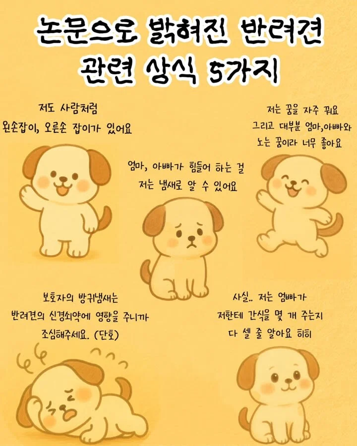 논문으로 밝혀진 댕댕이 상식