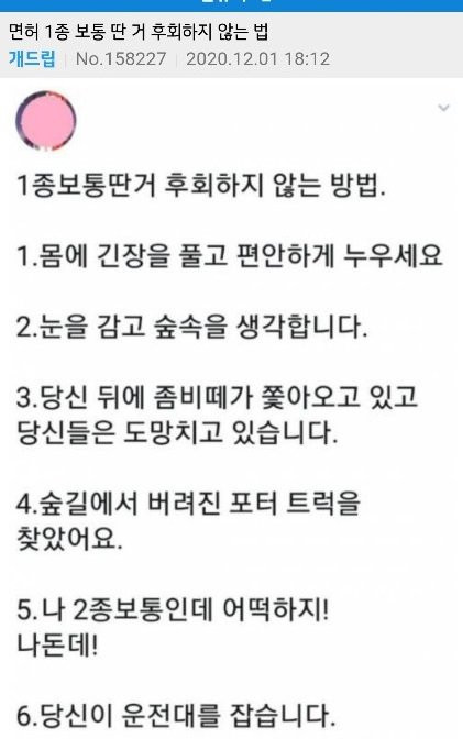 1종보통 면허 딴거 후회하지 않는 법